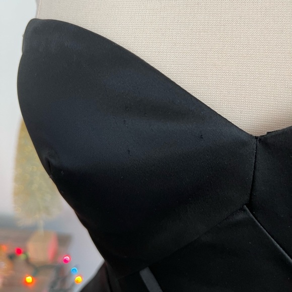 Bebe Angela Sculpted Strapless Sweetheart Black Dress- Size 2 - Picture 5 of 8